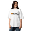 Finance-Club: Oversized-T-Shirt weiß